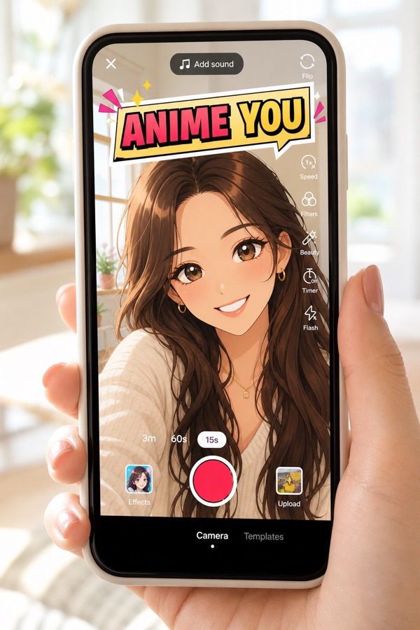 AI transformation filter mockup